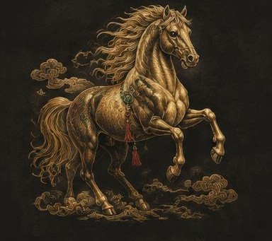 Original Horse zodiac collectible illustration