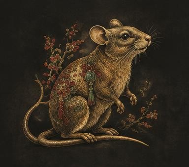 Original Rat zodiac collectible illustration